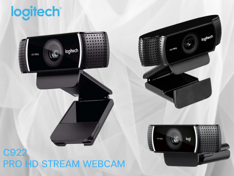 Logitech เว็บแคมไมโครโฟนในตัวโฟกัสอัตโนมัติ รุ่น C922