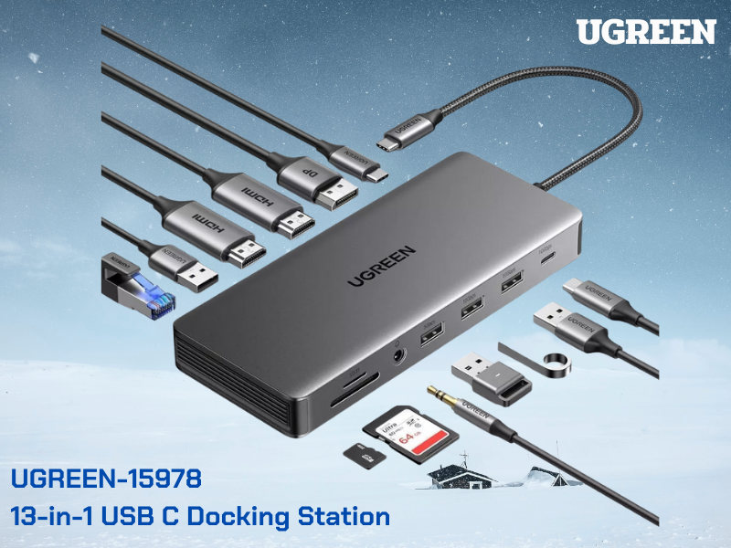 UGREEN-15978 Revodok Pro 313 13 in 1 USB C Docking Station