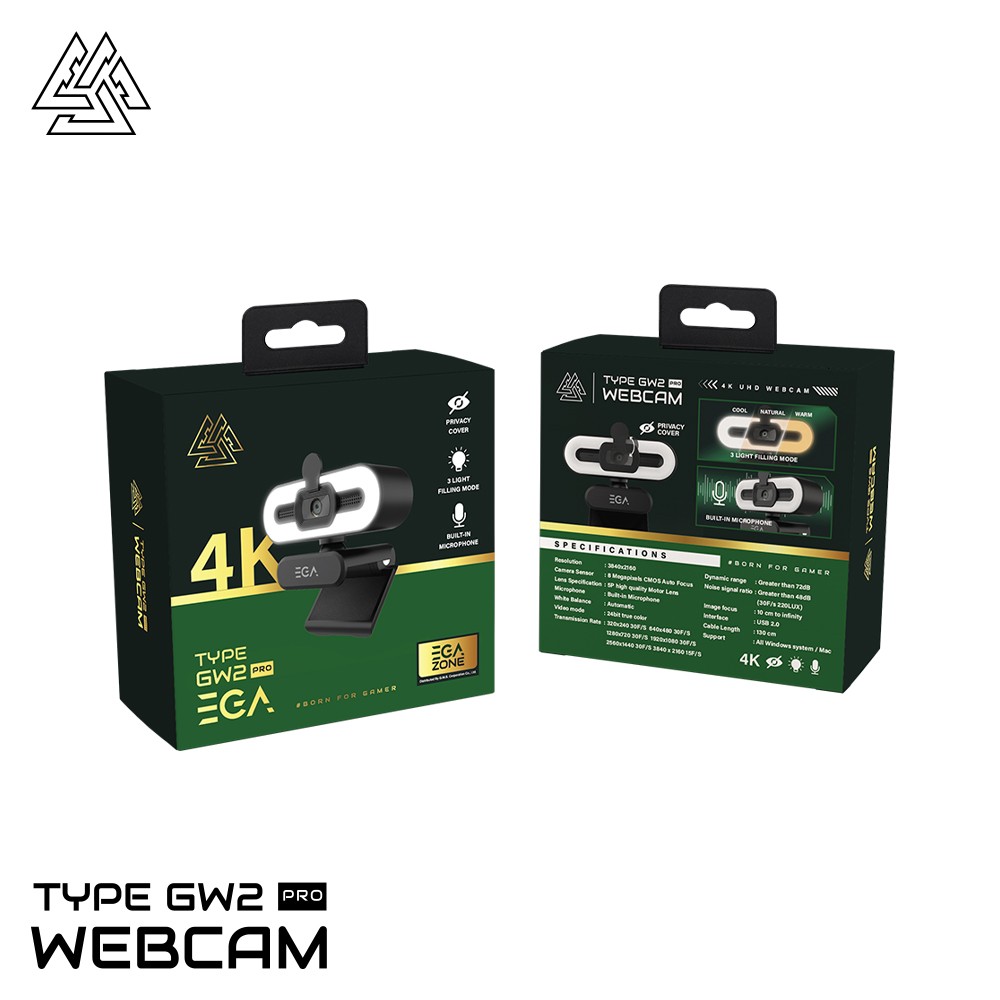 EGA กล้องเวปแคม 4K UHD AUTO FOCUS รุ่น GW2pro