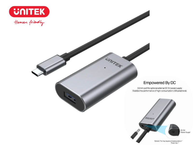 UNITEK USB TYPE-C TO USB TYPE-C ACTIVE CABLE 5.0M