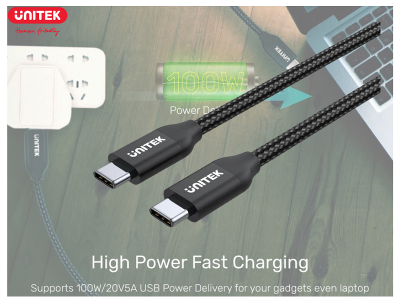 UNITEK USB-C POWER DELIVERY 3.0 CHARGER CABLE UNITEK USB-C POWER DELIVERY 3.0 CHARGER CABLE