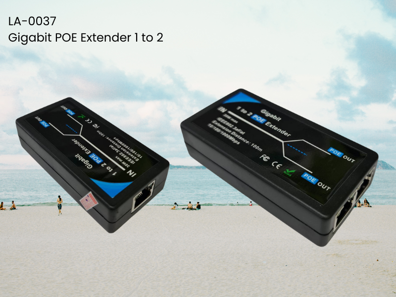 LA-0037 Gigabit POE Extender 1 to 2 30W Max ระยะ 100้มตร LA-0037 Gigabit POE Extender 1 to 2 30W Max ระยะ 100้มตร