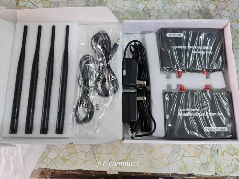 HDMI Wireless Extender 200m TX/RX ระยะสัญญาณนอกอาคาร 200เมตร