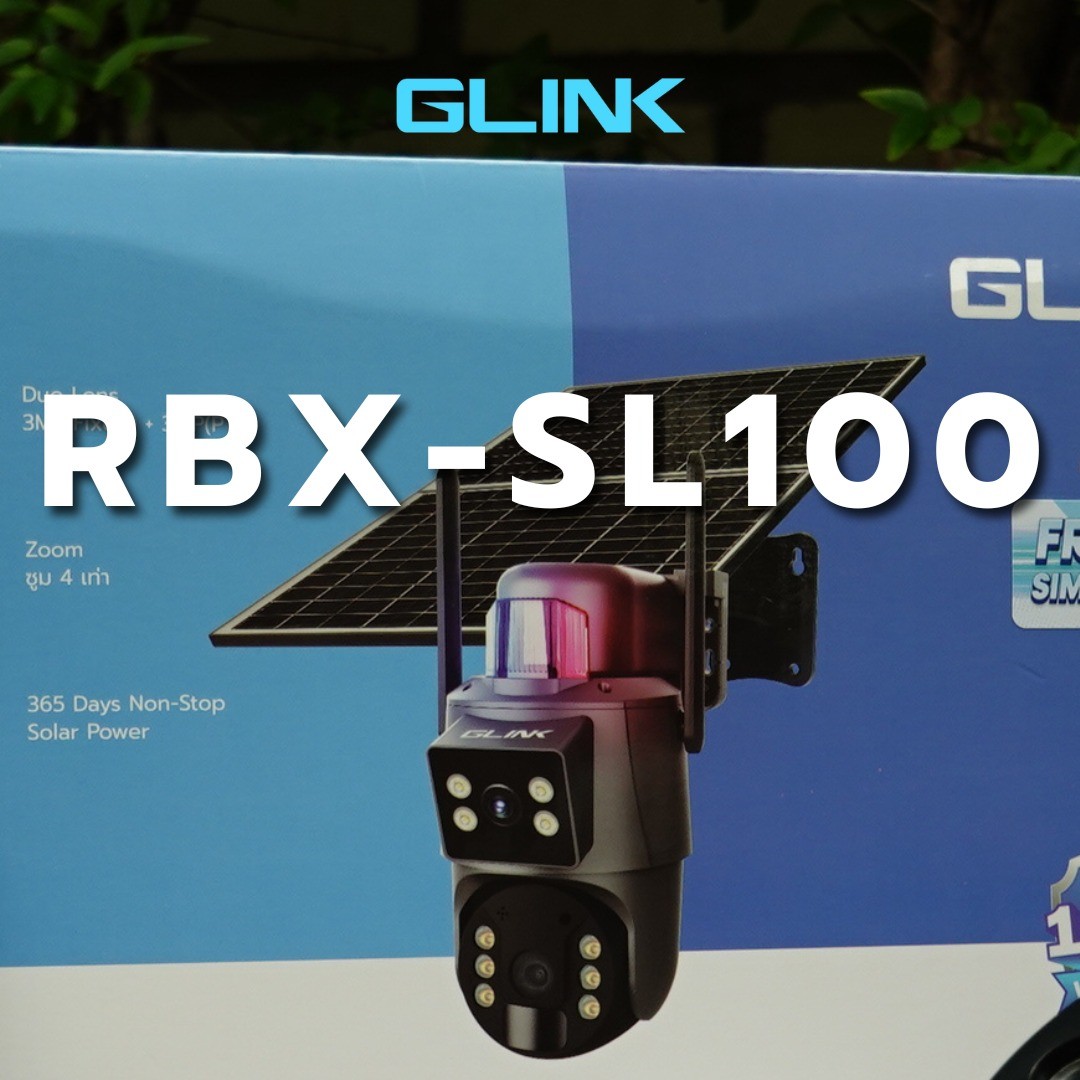 GLINK RBX-SL100 กล้องวงจรปิดโซล่าเซลล์ 4G ไร้สาย PTZ หมุนรอบ 360° Full HD