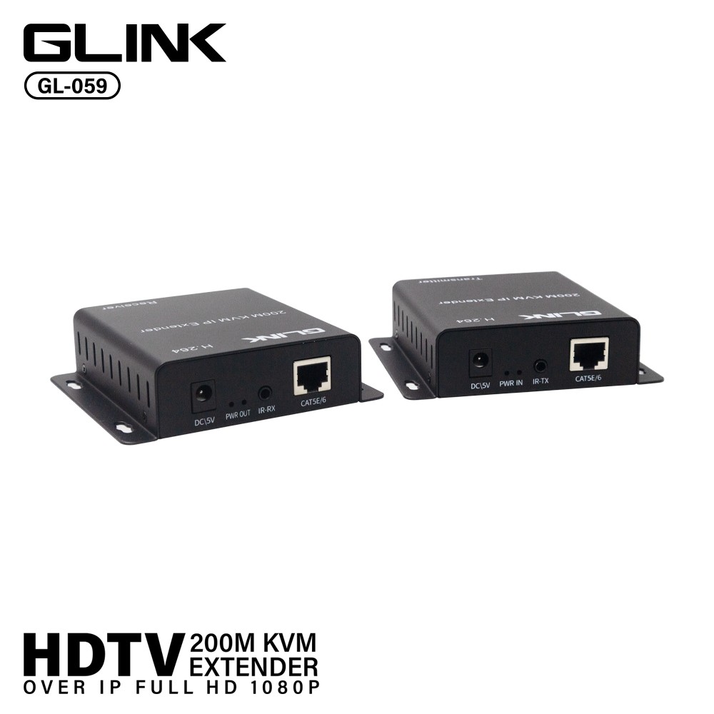 GLINK HDTV KVM EXTENDER 200M. OVER IP FULL HD 1080P รุ่นGL-059 GLINK HDTV KVM EXTENDER 200M. OVER IP FULL HD 1080P รุ่นGL-059