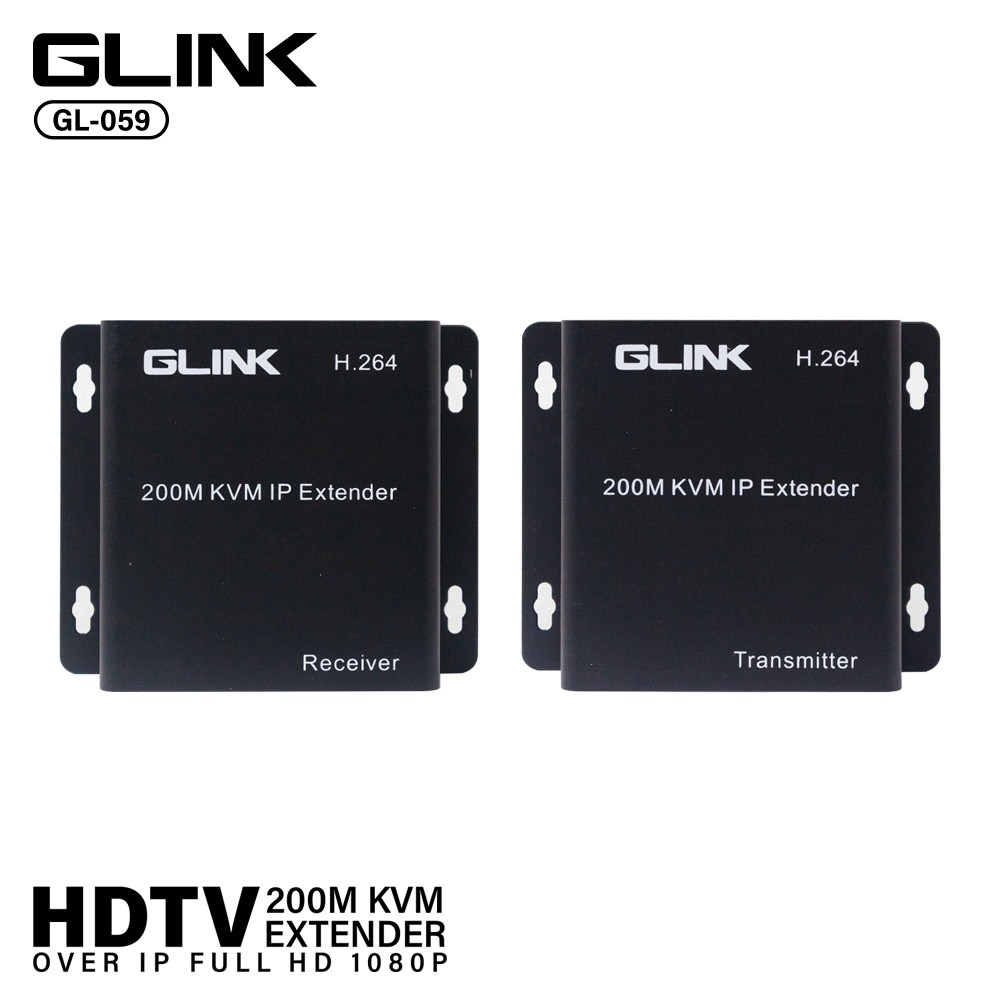 GLINK HDTV KVM EXTENDER 200M. OVER IP FULL HD 1080P รุ่นGL-059 GLINK HDTV KVM EXTENDER 200M. OVER IP FULL HD 1080P รุ่นGL-059