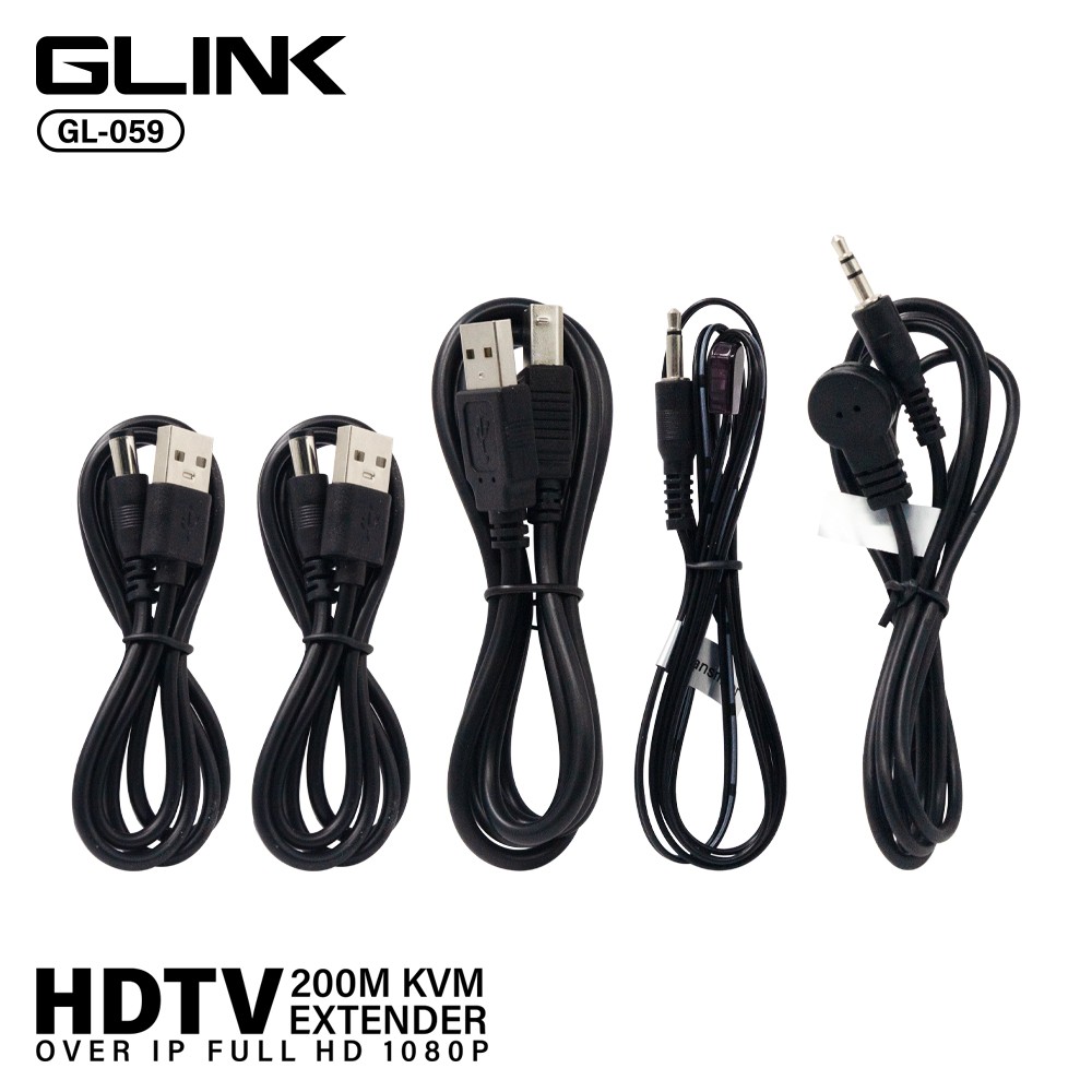 GLINK HDTV KVM EXTENDER 200M. OVER IP FULL HD 1080P รุ่นGL-059 GLINK HDTV KVM EXTENDER 200M. OVER IP FULL HD 1080P รุ่นGL-059