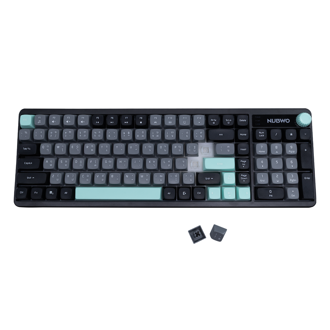 NUBWO คีย์บอร์ด Rubber Dome รุ่น NK56 เป็นปุ่มยางแบบ 103 ปุ่ม
