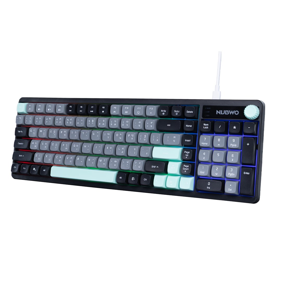 NUBWO คีย์บอร์ด Rubber Dome รุ่น NK56 เป็นปุ่มยางแบบ 103 ปุ่ม