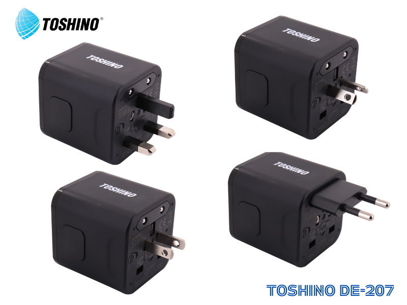 TOSHINO TRAVEL ADAPTER รุ่น DE-207 รองรับ 150ประเทศ ทั่วโลก