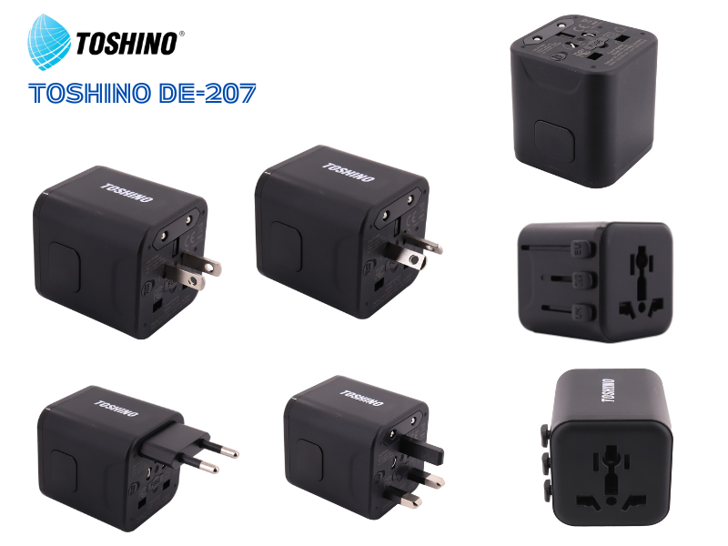 TOSHINO TRAVEL ADAPTER รุ่น DE-207 รองรับ 150ประเทศ ทั่วโลก
