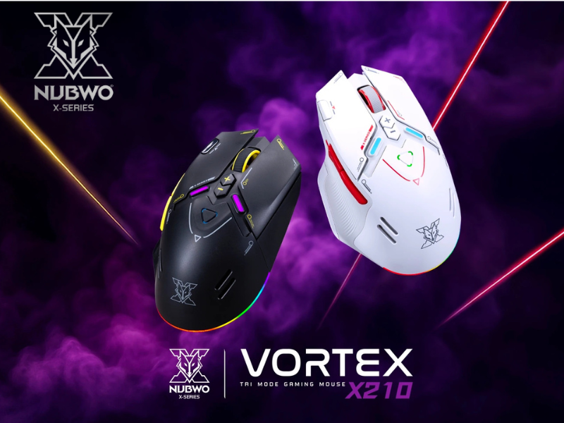 MUBWO เมาส์ไร้สาย รุ่น X210 VORTEX ที่มีปุ่มกดมากถึง 9 ปุ่ม ไฟ RGB