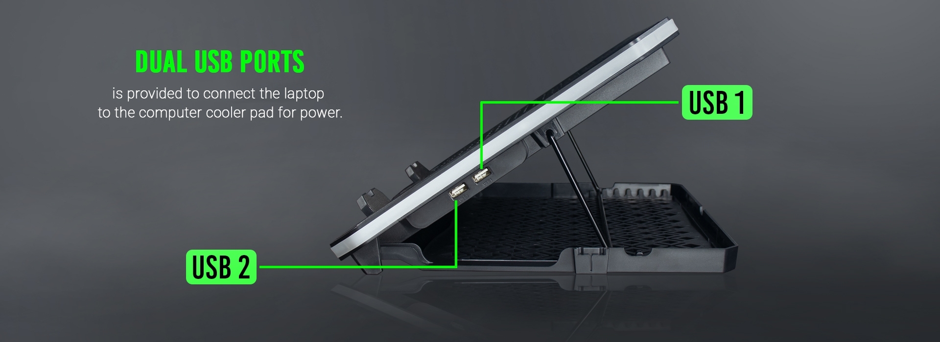 พัดลมรองระบายความร้อนโน๊ตบุ๊ค ขนาด 10-19นิ้ว ยี่ห้อEVG รุ่น TYPE CP3