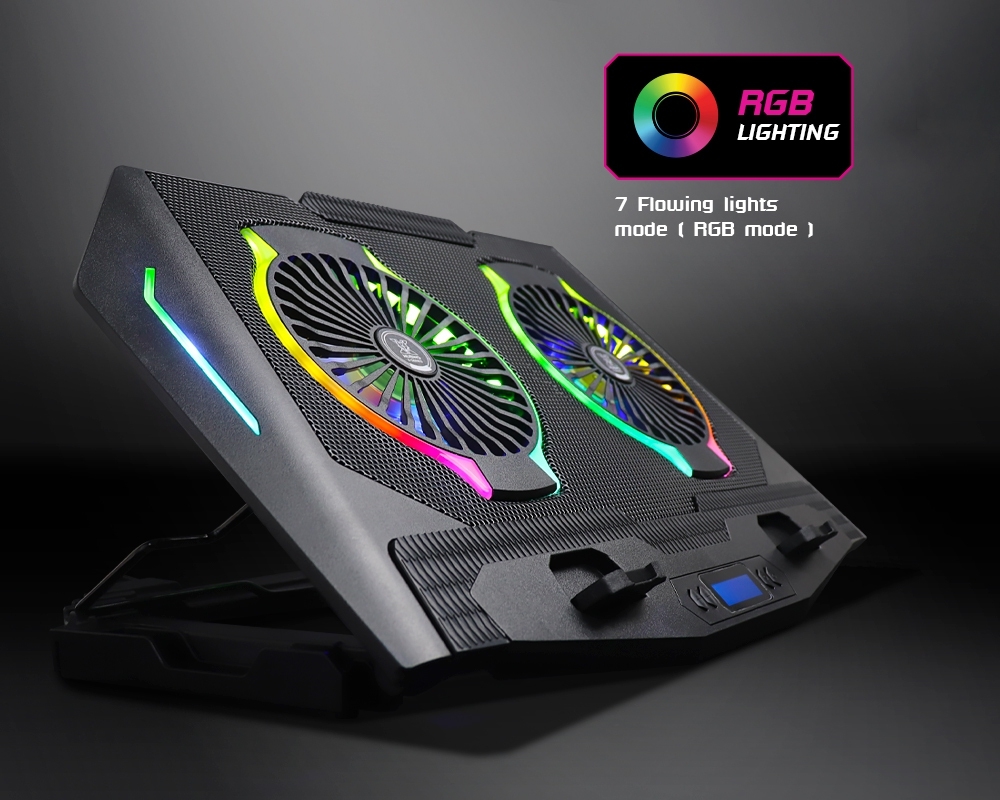 พัดลมรองระบายความร้อนโน๊ตบุ๊คขนาด9-17นิ้ว ยี่ห้อ NUBWO รุ่น NX-F2