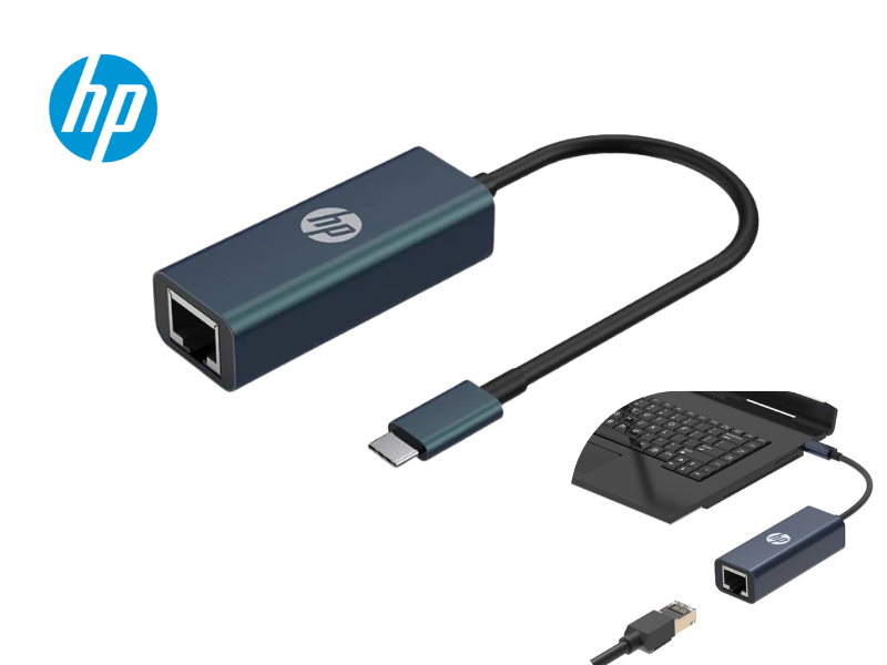 ADAPTER USB TYPE-C TO LAN/RJ45 100Mbps/10Mps. ยี่ห้อ HP รุ่น DHC-CT208