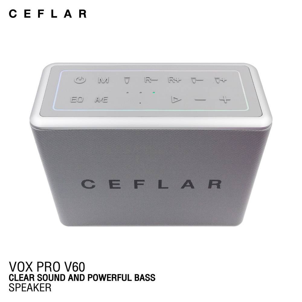 CEFLAR VOX PRO V60 ตู้ลำโพงบลูทูธ พร้อมไมโครโฟนไร้สาย