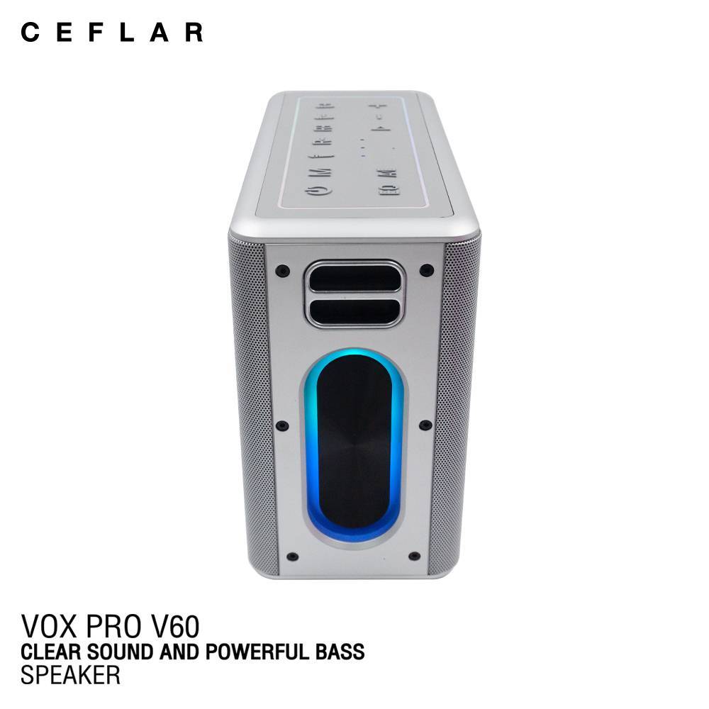 CEFLAR VOX PRO V60 ตู้ลำโพงบลูทูธ พร้อมไมโครโฟนไร้สาย
