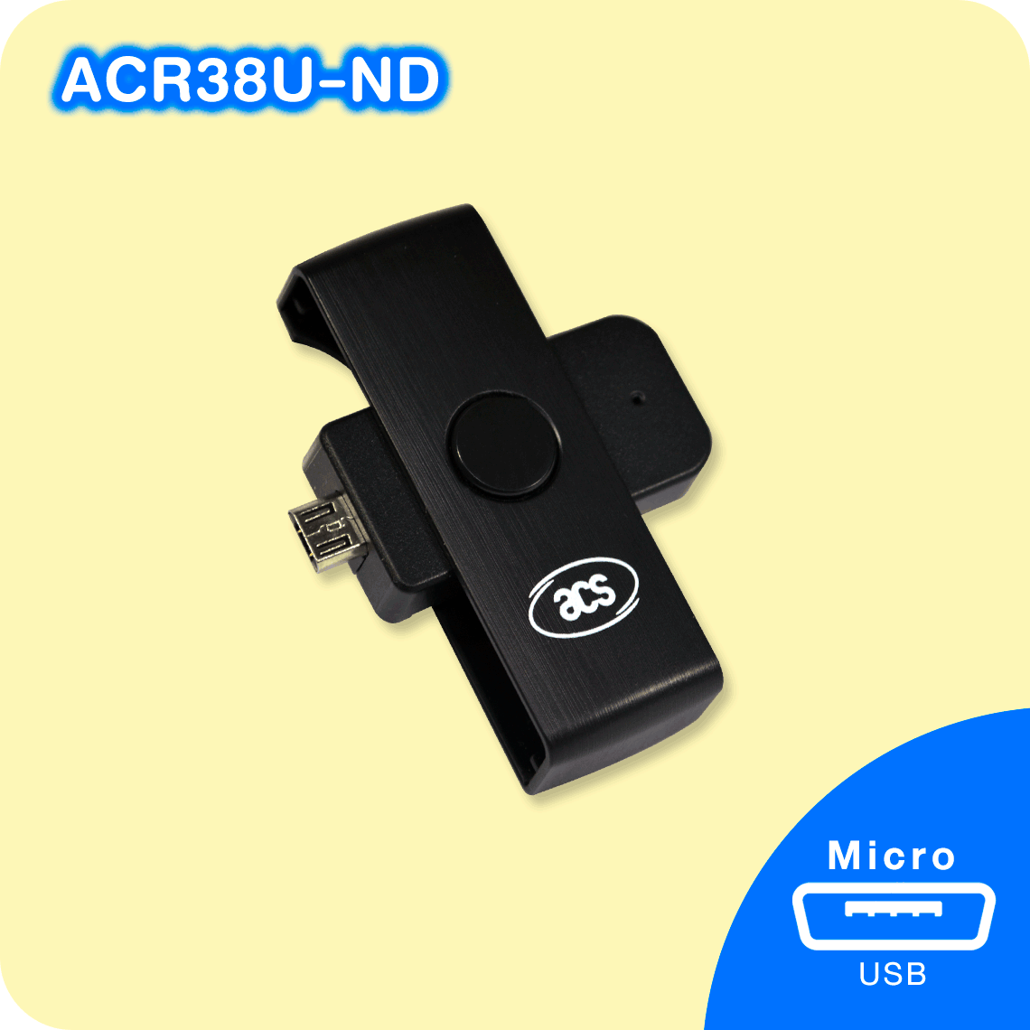 ACR39U-ND เครื่องอ่านบัตรประชาชน Android Micro USB Smart Card Reader