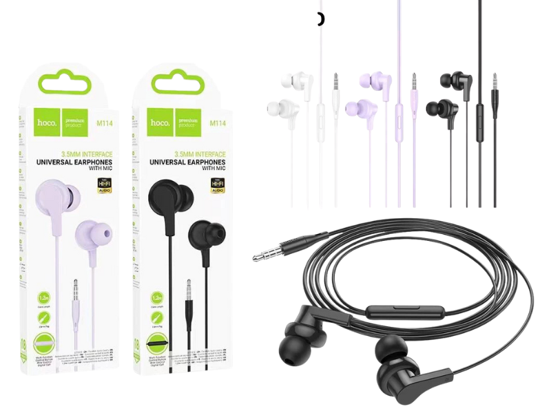 หูฟังโทรศัพท์มือถือ สมาร์ทโฟน แท็บเล็ต แจ๊คเสียบ 3.5มิล สีขาว สีดำ