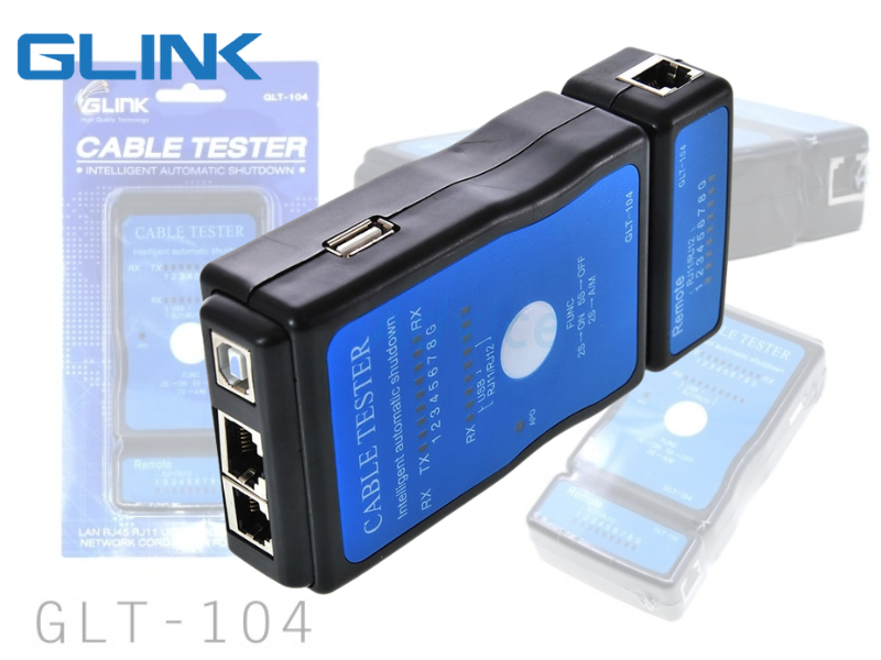 Glink GLT-104 Cable Tester อุปกรณ์วัดสัญญาณสายแลน
