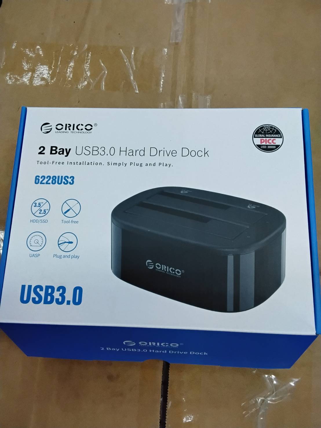 ORICO Dual-Bay 2.5/3.5 นิ้ว HDD SSD SATA เป็น USB 3.0 HDD Docking Station 16TB