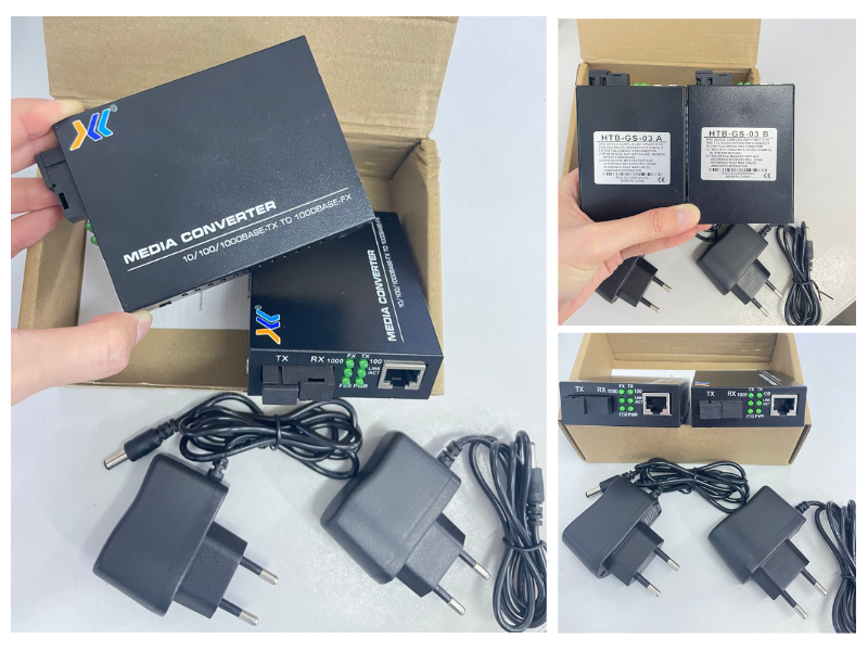 NETLINK MEDIA CONVERTER 1 SC 1 LAN 10/100/1000 (20 KM) มีเดียคอนเวอร์เตอร์ Fiber to Lan