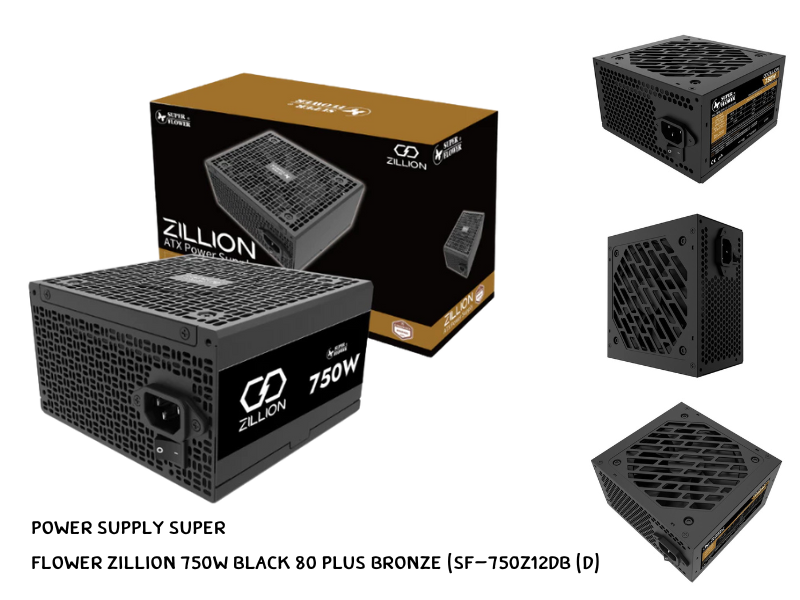 SUPER FLOWER ZILLION DB 750W 80 PLUS BRONZE พาวเวอร์ซัพพลาย