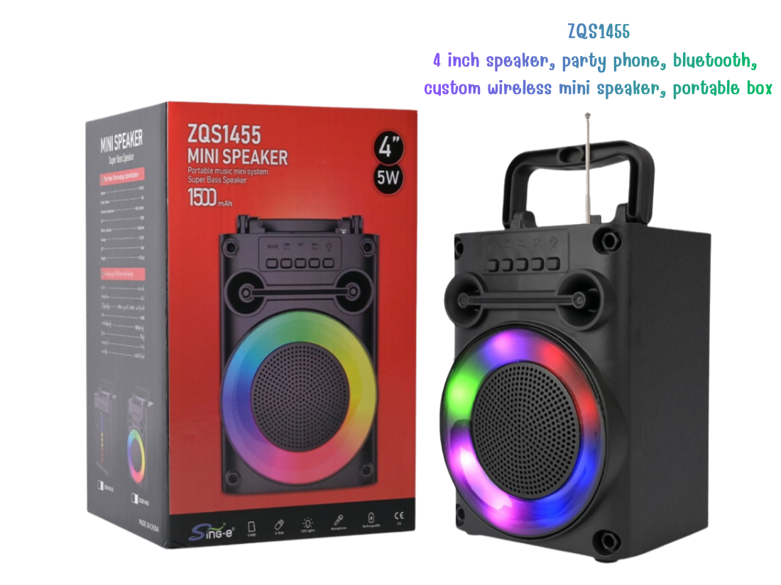4 inch speaker party phone, bluetooth, custom wireless mini speaker, portable box