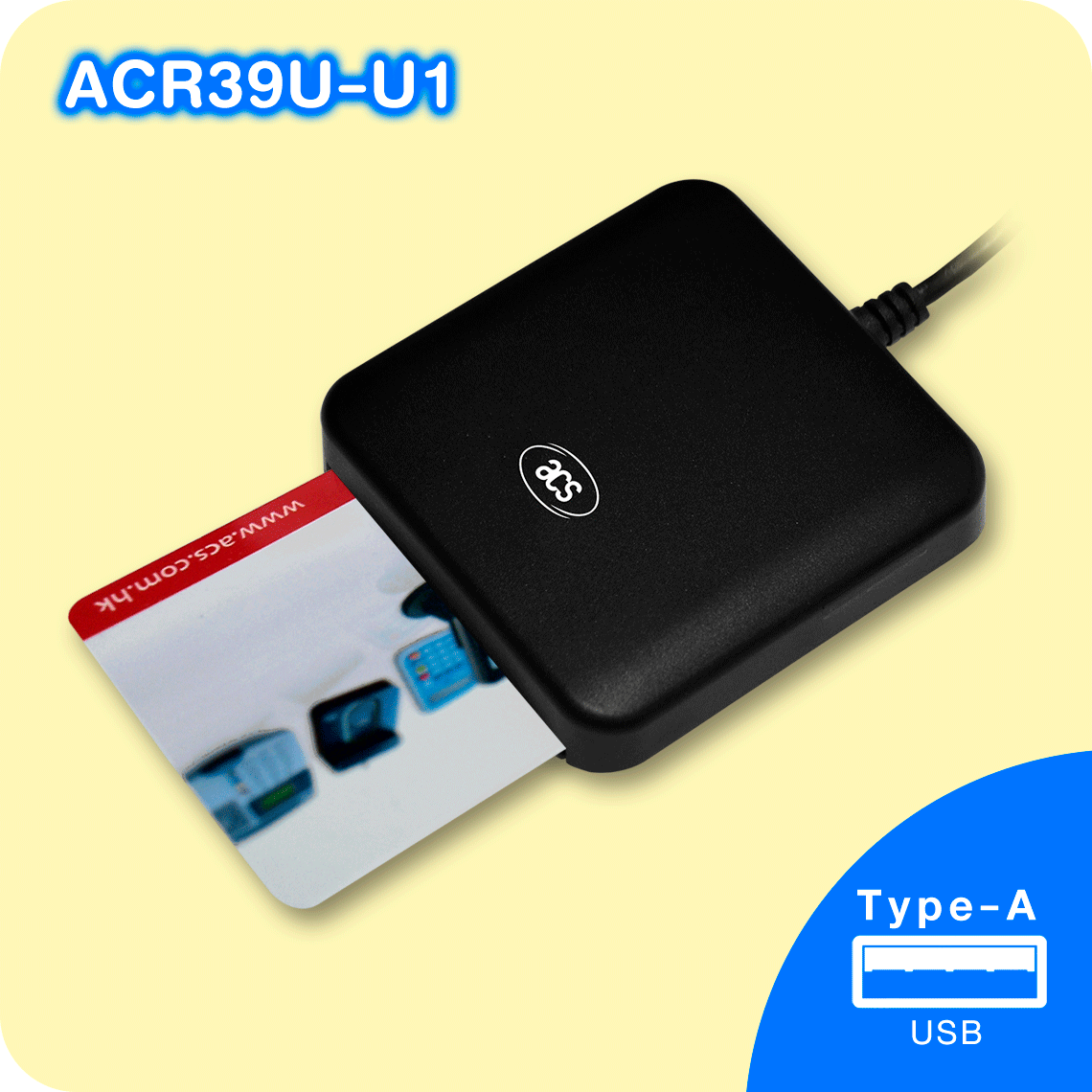 เครื่องอ่านบัตรประชาชน Smart Card USB Type-A รุ่น ACR39U-U1