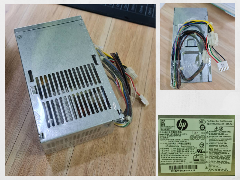 POWER SUPPLY HP 240W ProDesk 600 800 G1 6Pin 240W D12-240P1A