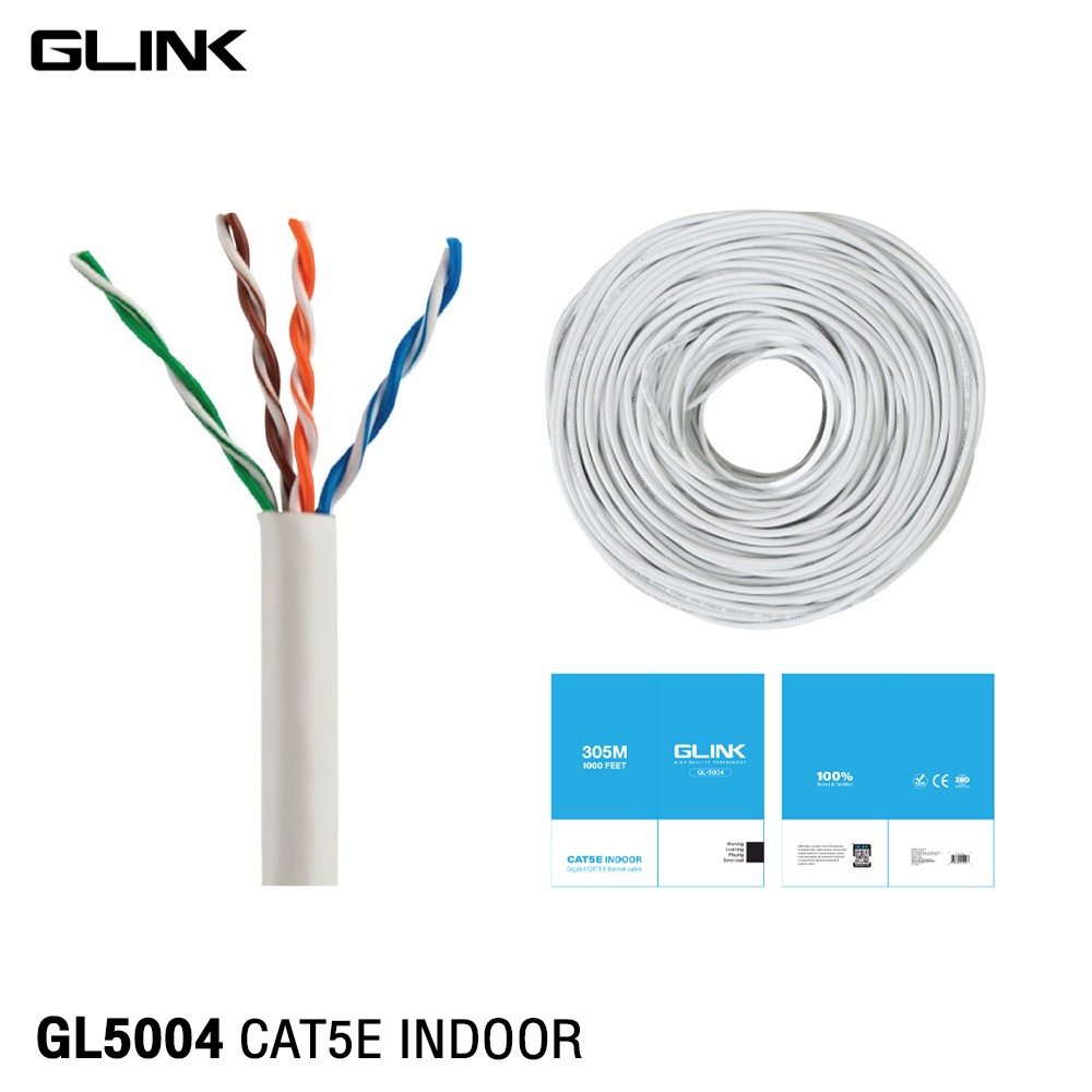 GLINK CAT5e UTP (Unshielded Twisted Pair) สำหรับใช้งานภายในอาคาร (Indoor)