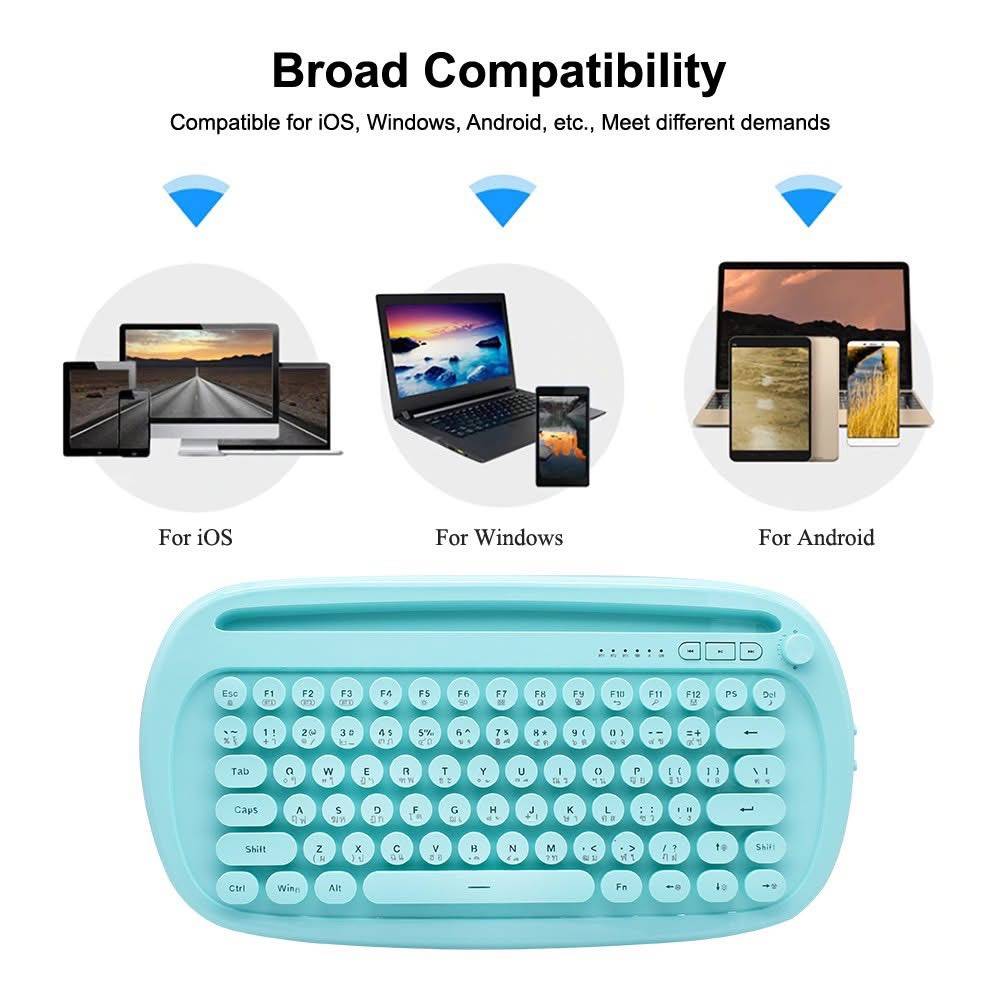 OKER Bluetooth 4.0 Keyboard 80Keys พร้อมสาย Micro USB มีให้เลือก 4สี