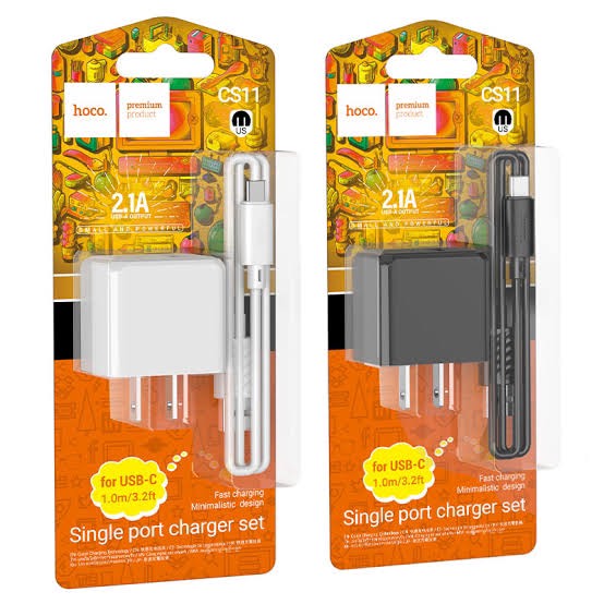 ชุดชาร์จมือถือ HOCO รุ่น CS11 หัวชาร์จ 2.1A/10.5W พร้อมสายชาร์จหัวType-C