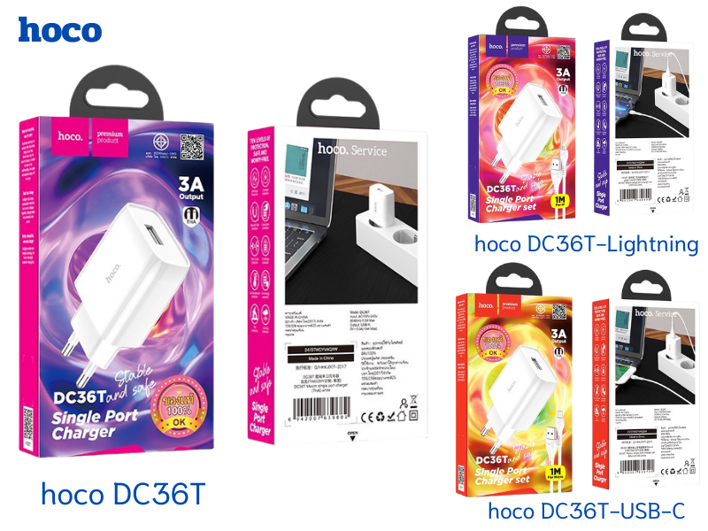 hoco อะแดปเตอร์ชาร์จมือถือ Adapter Charger USB-A 5V-3A-15W