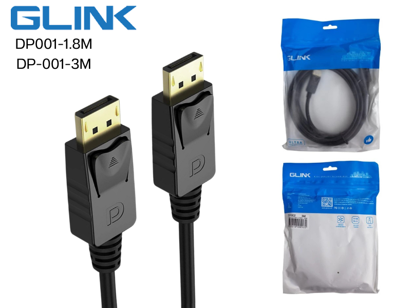 GLINK DP001 สาย DisplayPort คุณภาพสูงสายยาว 1.8เมตร
