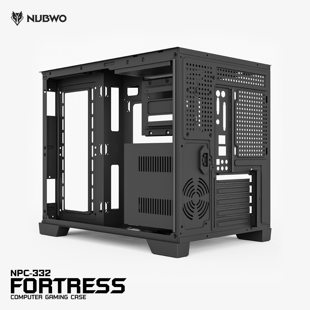 NUBWO FORTRESS เคสคอมพิวเตอร์ PC mATX CASE NPC-332 3FANs RGB