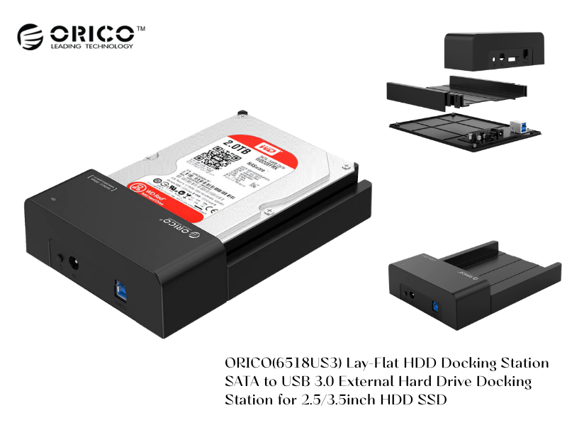 USB 3.0 External Hard Drive Docking Station for 2.5/3.5inch HDD SSD