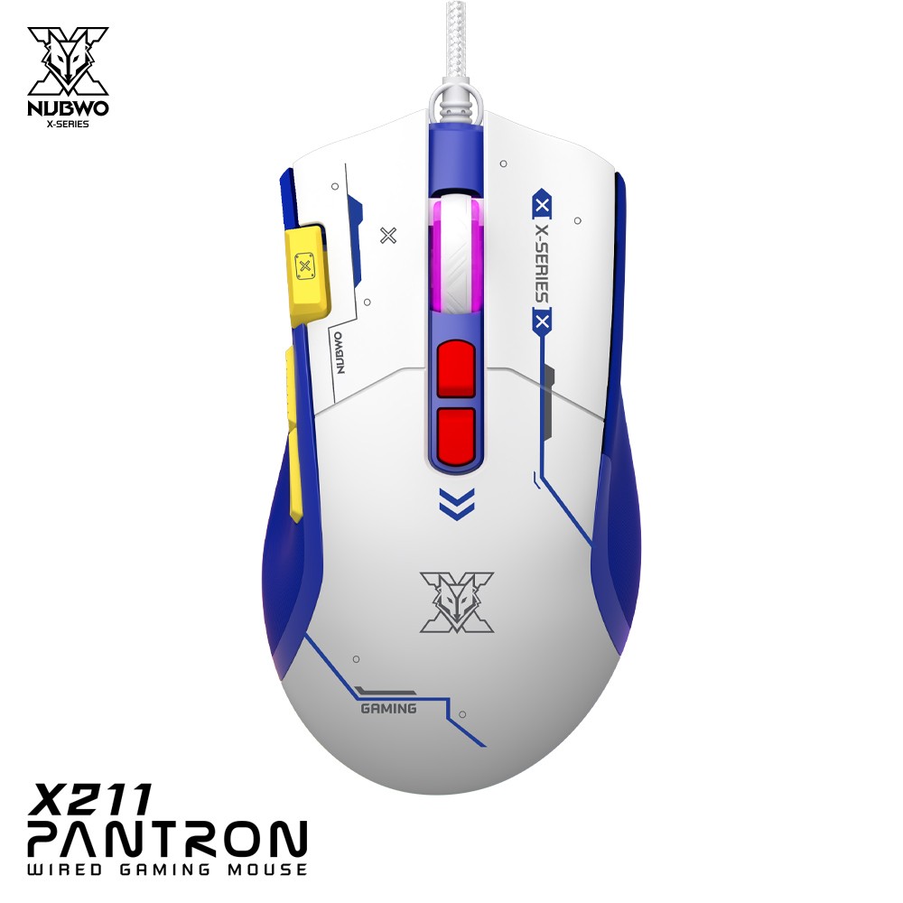 NUBWO X-SERIES USB RGB GAMING MOUSE 12800dpi Model X211