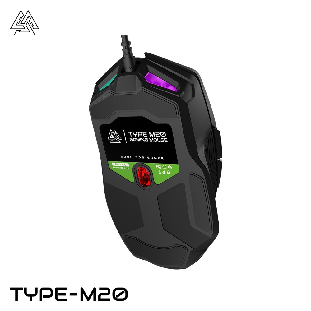 EVA TYPE M20 USB GAMING MOUSE 7BUTTONS WITH LED LIGHTING