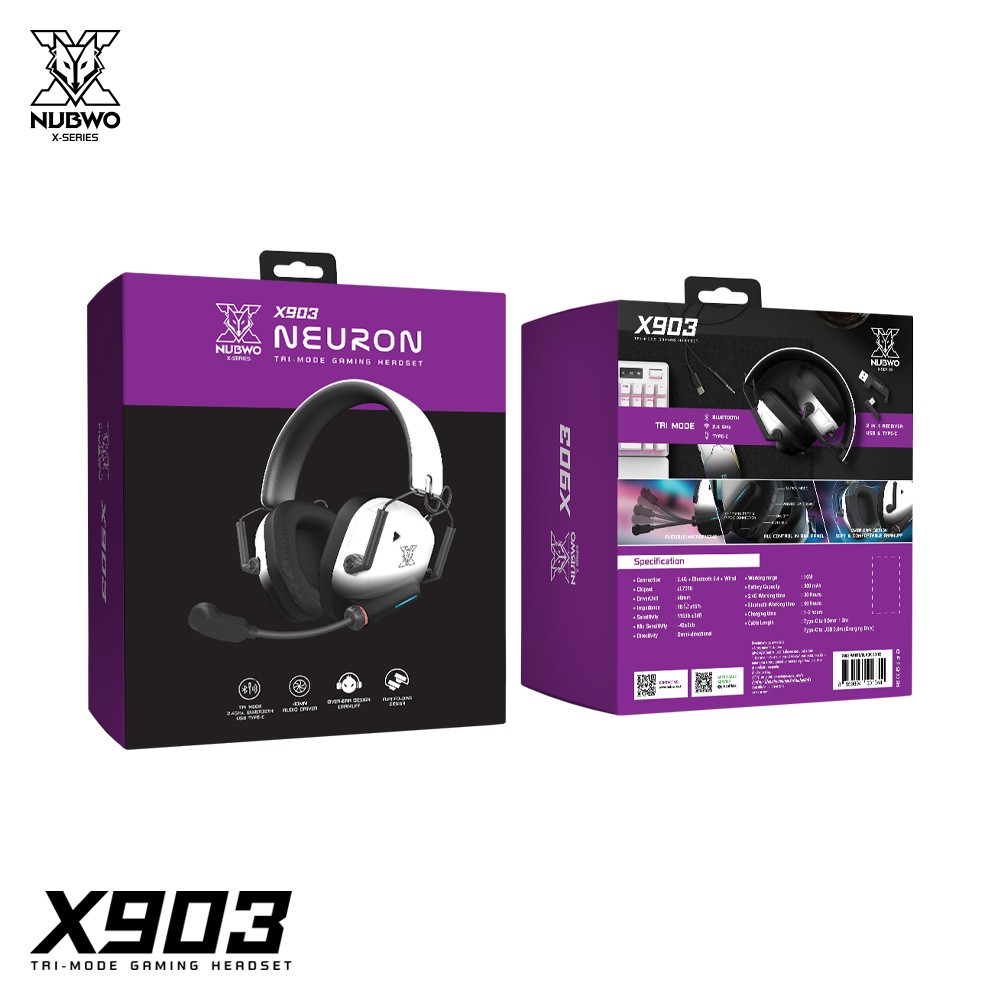NUBWO X-SERIES X903 TRI-MODE GAMING HEADSET 3 MODE