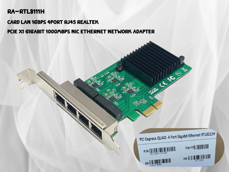 PCI-E LAN 4PORT RJ45 1000Mbps ETHERNET NETWORK ADAPTER
