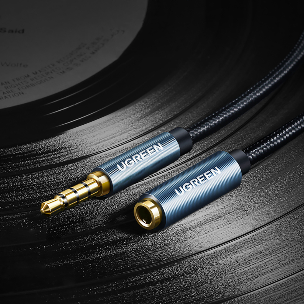UGREEN Audio Cable 3.5mm Male to Female Extention Braid -Blue 1.5M