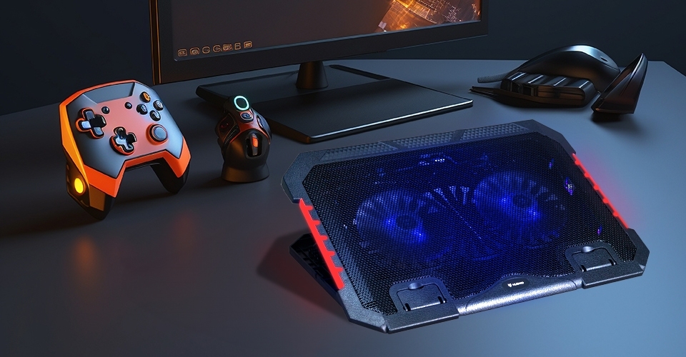 NUBWO Gaming Cooler Pad LED Lighting Laptop 12
