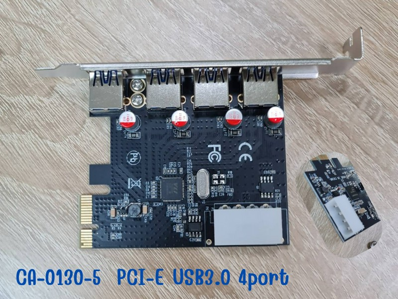 PCI EXPRESS CARD USB3.0 4port รองรับความเร็ว 5Gbps