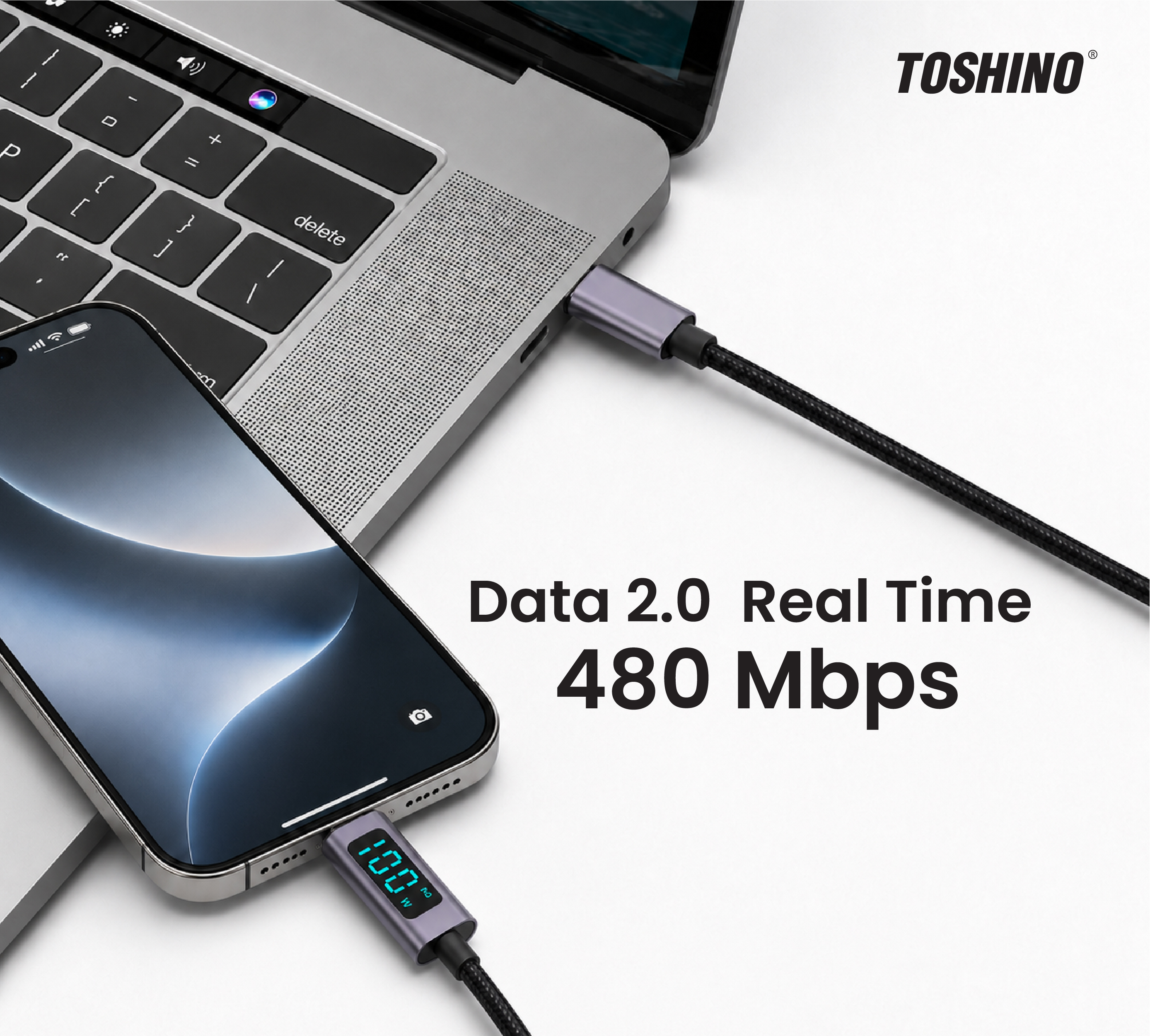 TOSHINO USB-C TO USB-C CABLE สายชาร์จ สายโอนถ่ายข้อมูล