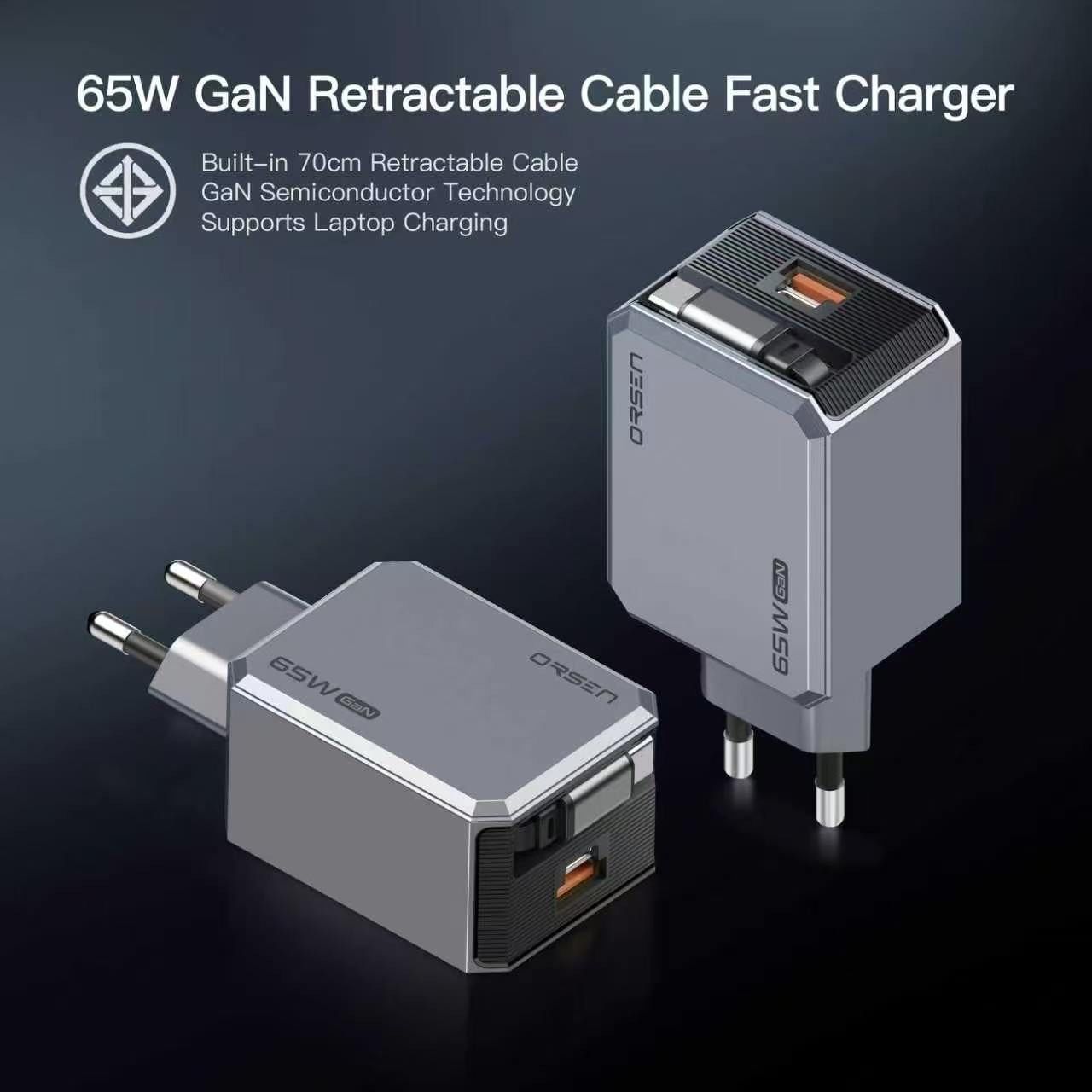Orsen by Eloop C42T GaN Charger 65W หัวชาร์จ PD QC PPS Type C ชาร์จเร็ว