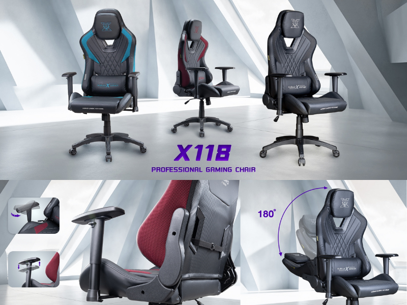 เก้าอี้เกมมิ่ง รุ่น X118 เหมาะกับการเล่นเกมส์และการทำงานเป็นเวลานาน