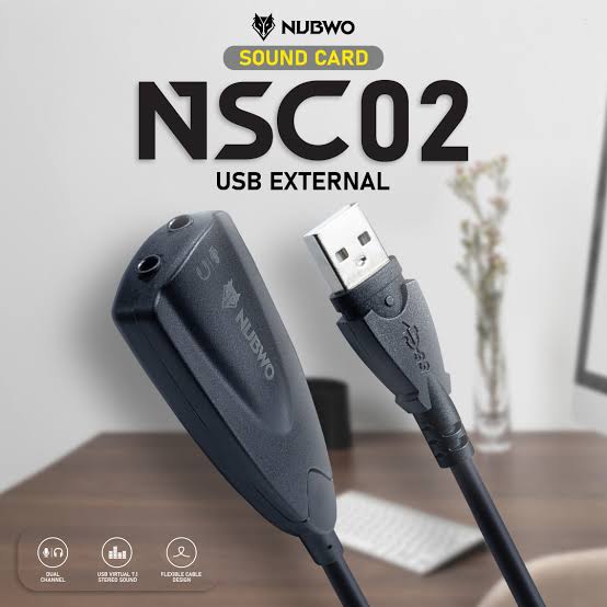 NUBWO Model. NSC02 USB EXTERNAL SOUND CARD Visual 7.1