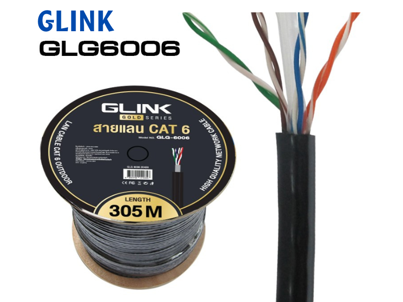 สาย LAN GOLD Series GLINK รุ่น GLG-6006 ความยาว 305 เมตร