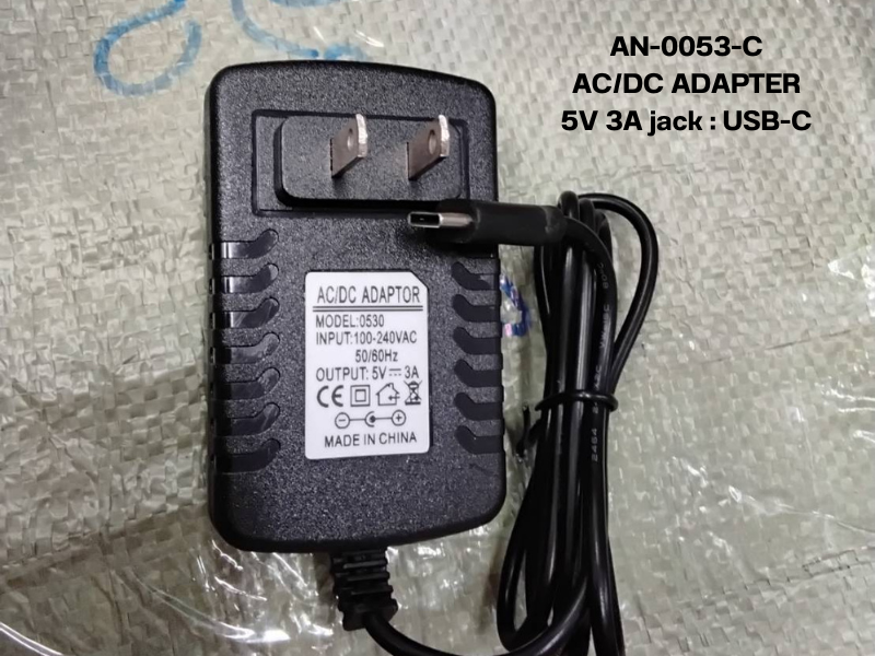อะแดปเตอร์พาวเวอร์ซัพพลาย 5V 3A หัวเสียบ USB Type-C